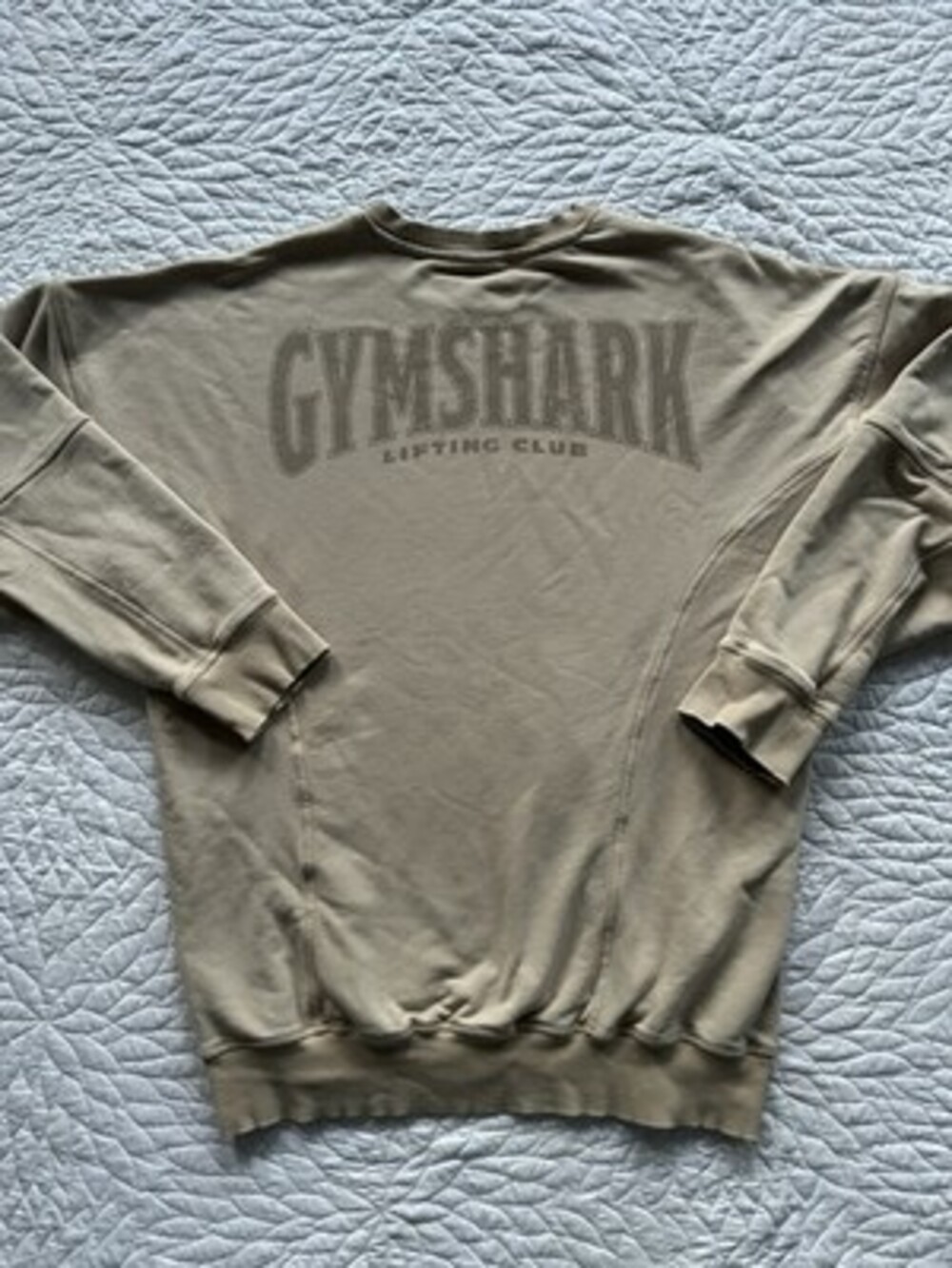 Gymshark Crewneck Sweatshirt Size L Tan Sportswear - Picture 9 of 9